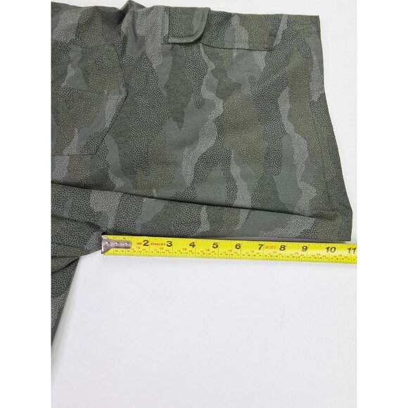 Kuhl Size 14 Womens Green Camo Belt Loop Logo 6 Pocket Zip Draw String Shorts - Picture 5 of 12